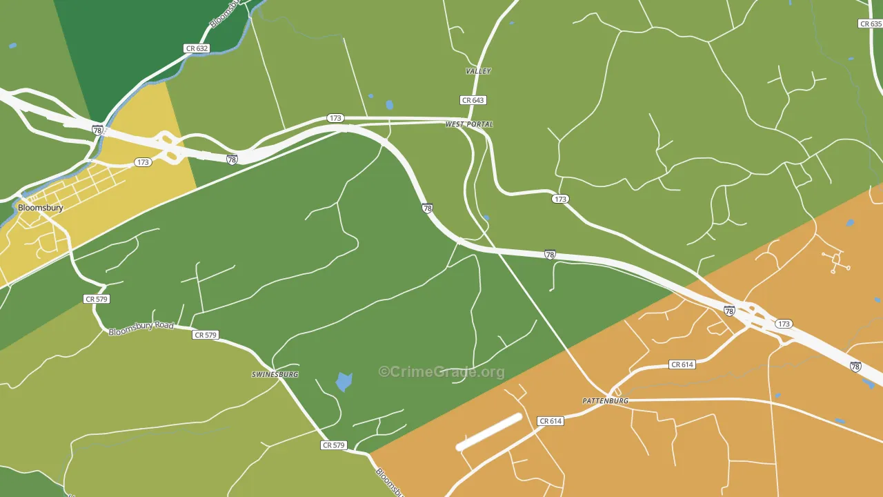 West Portal, NJ Map of Murder Rates