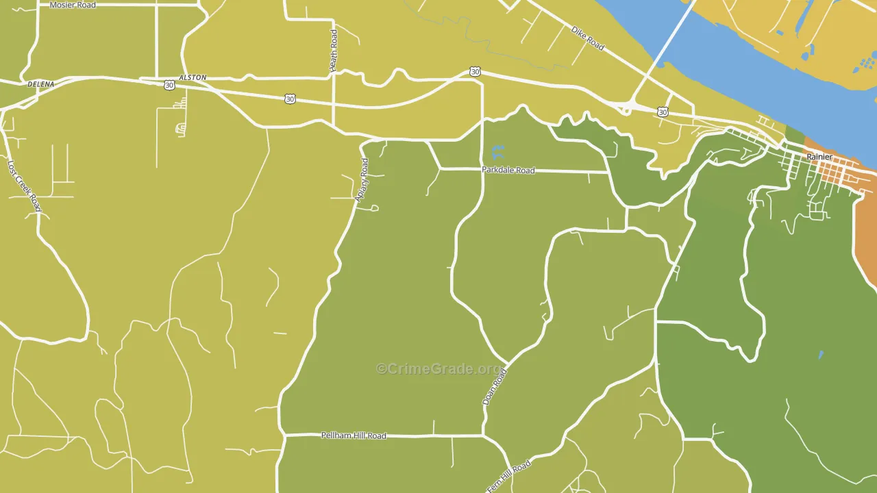 West Rainier, OR Map of Murder Rates