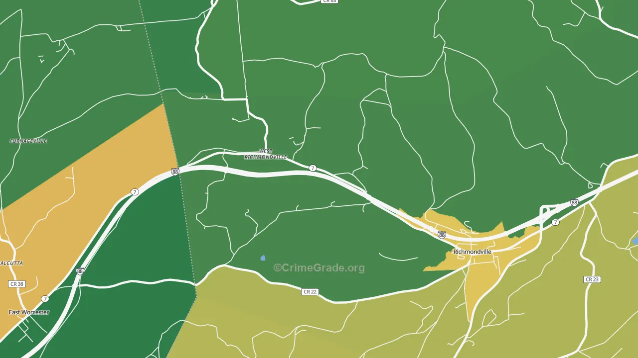West Richmondville, NY Map of Murder Rates