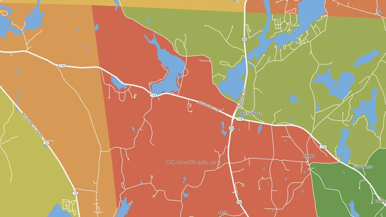 West Rindge, NH Map of Murder Rates