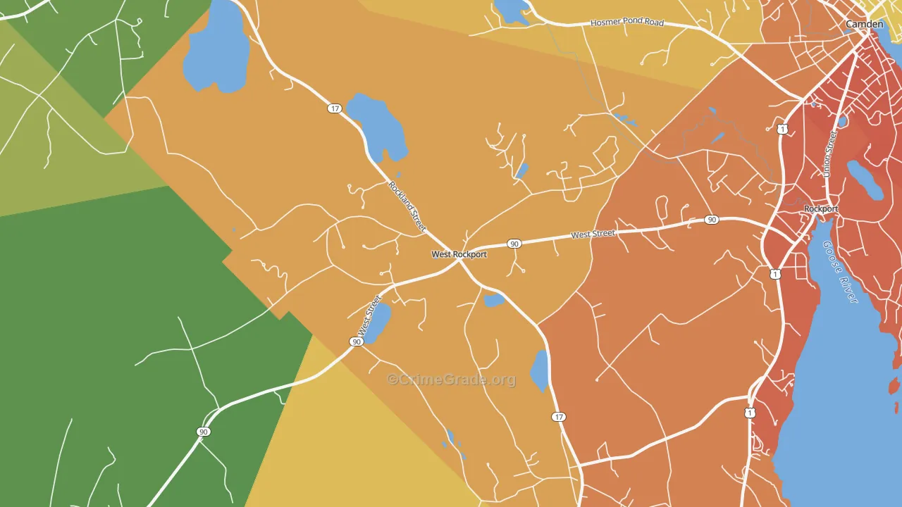 West Rockport, ME Map of Murder Rates