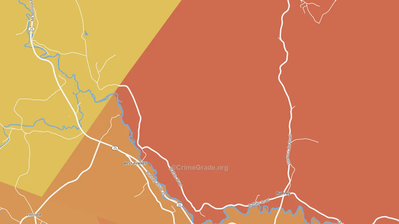 West Rumney, NH Map of Murder Rates
