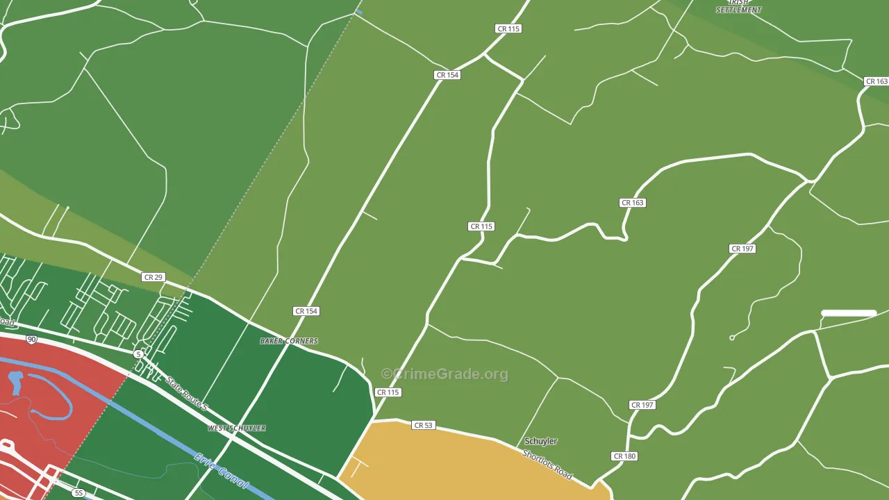 West Schuyler, NY Map of Murder Rates