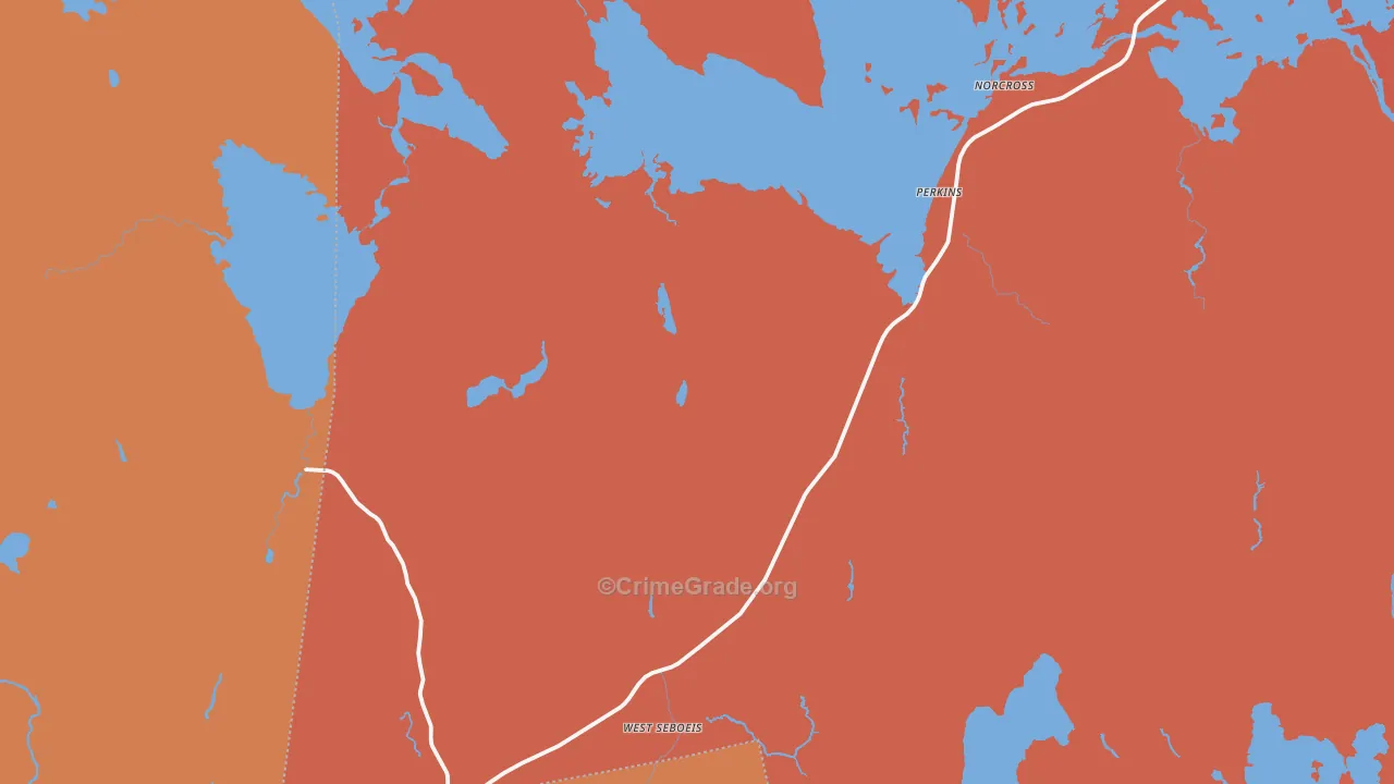 West Seboeis, ME Map of Murder Rates