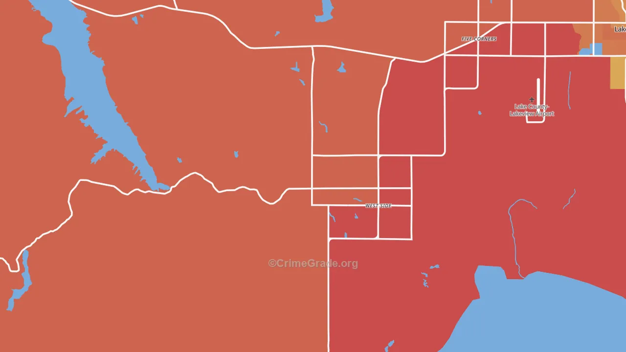West Side, OR Map of Murder Rates
