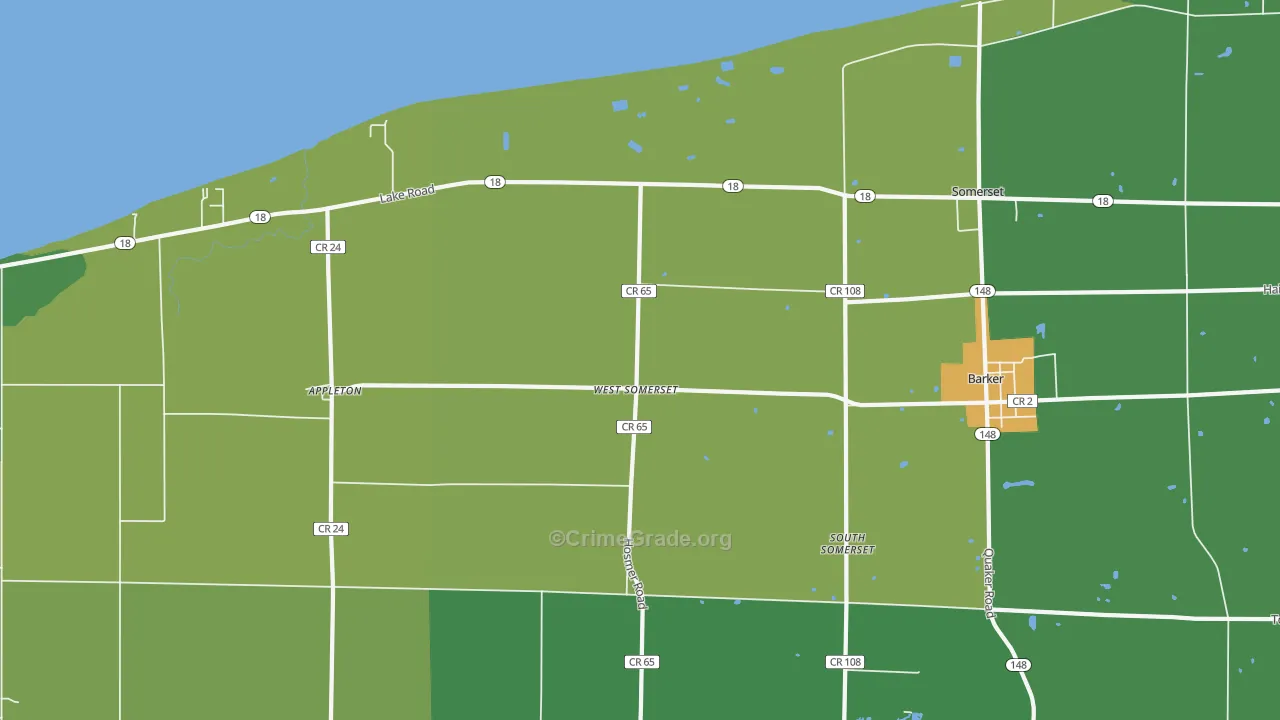 West Somerset, NY Map of Murder Rates
