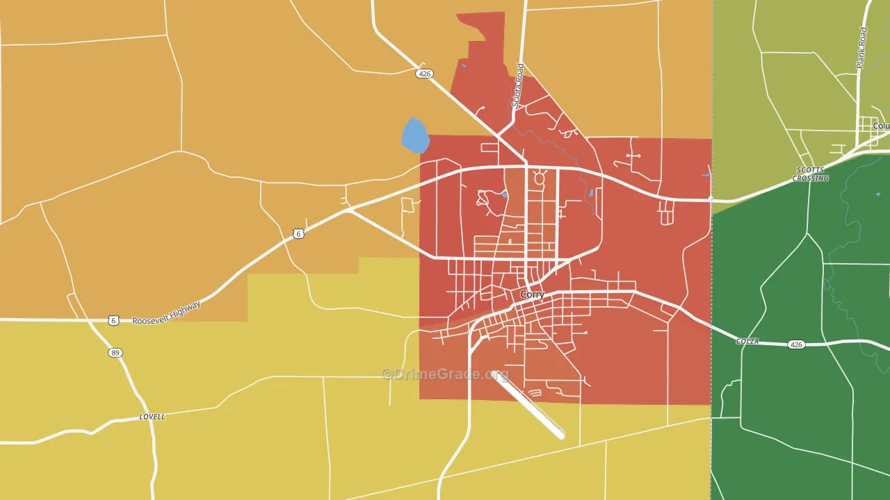 West Spring Creek, PA Map of Murder Rates