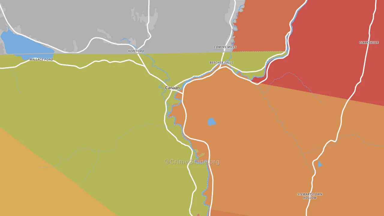 West Stewartstown, NH Map of Murder Rates