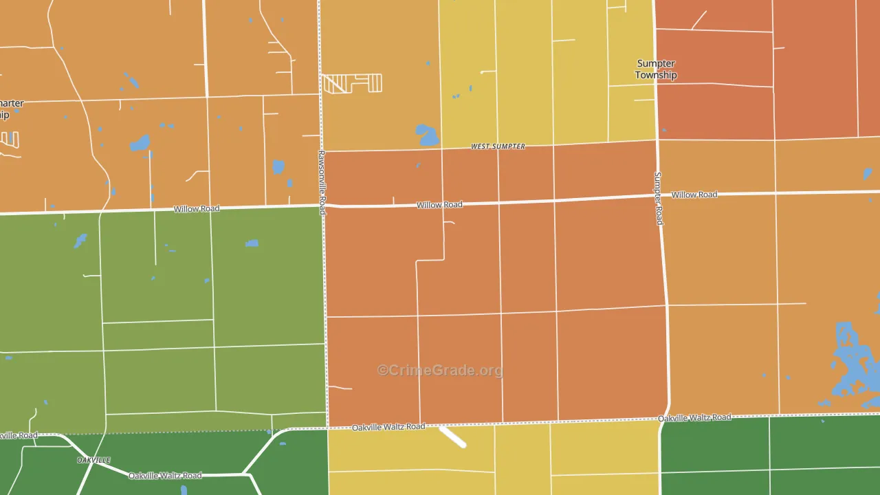 West Sumpter, MI Map of Murder Rates