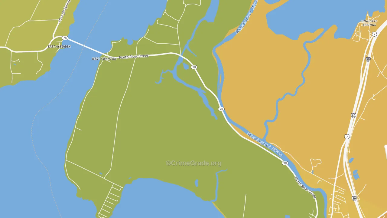 West Swanton, VT Map of Murder Rates