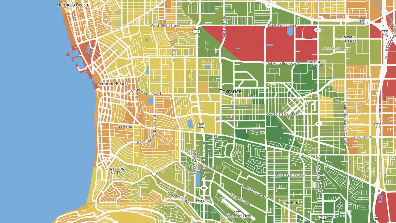 West Torrance, Torrance, CA Map of Murder Rates