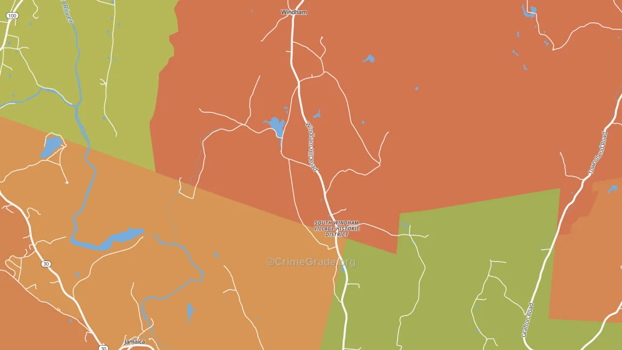 West Townshend, VT Map of Murder Rates