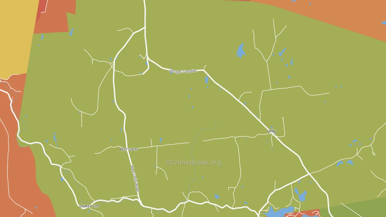 West Unity, NH Map of Murder Rates