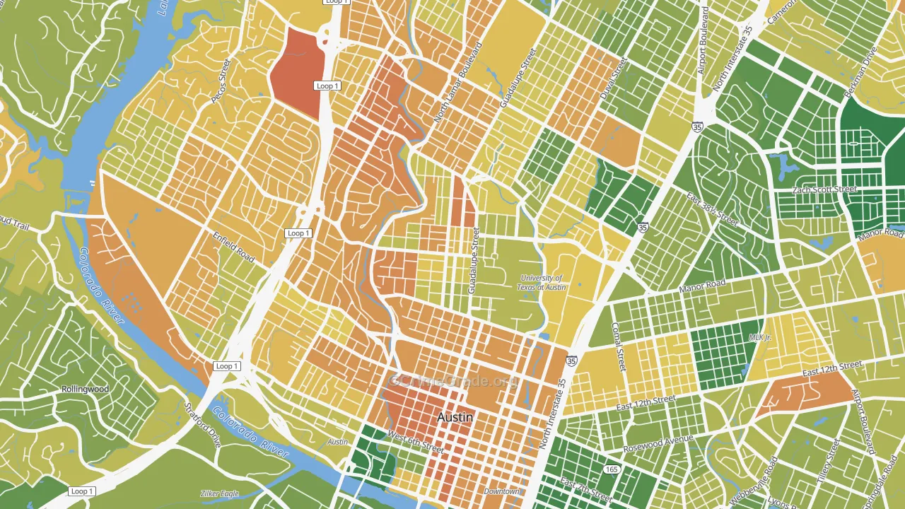 West University Austin, Austin, TX Map of Murder Rates
