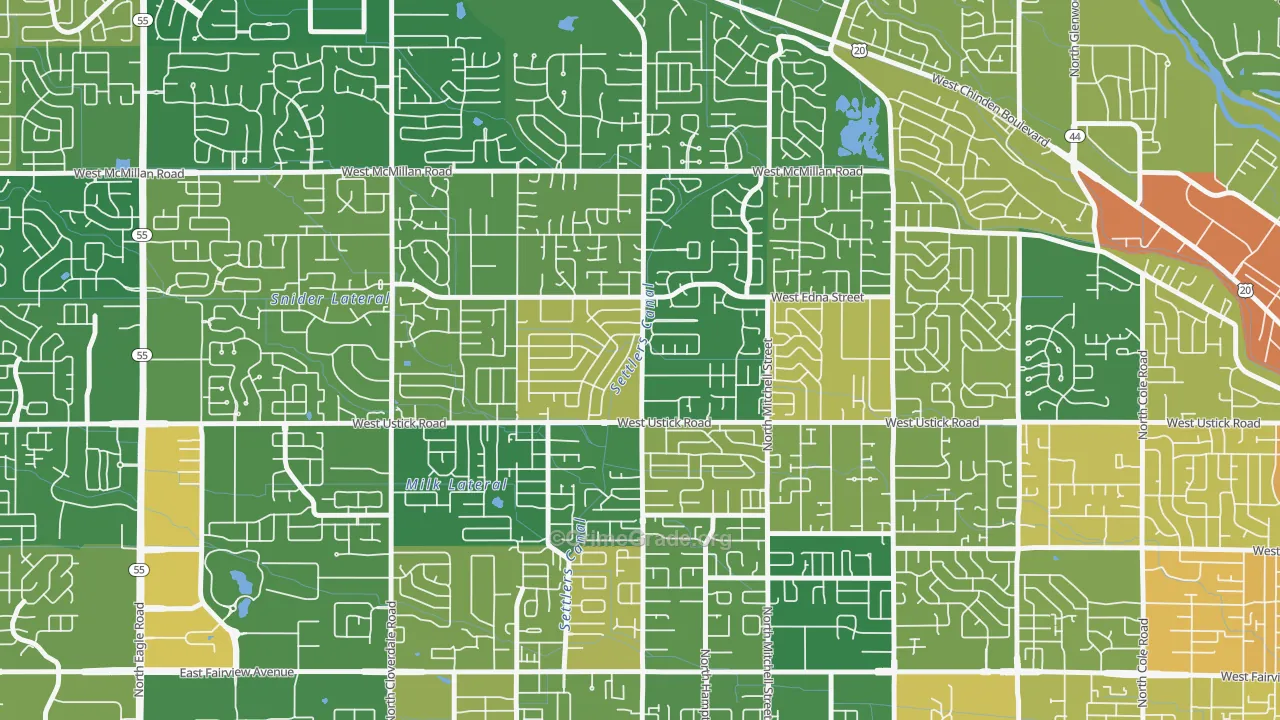 West Valley, Boise, ID Map of Murder Rates