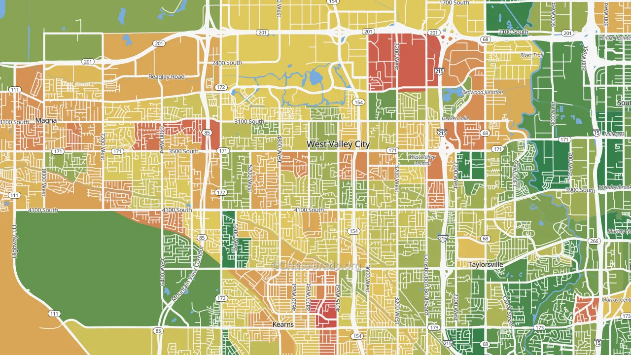 West Valley City, UT Map of Murder Rates