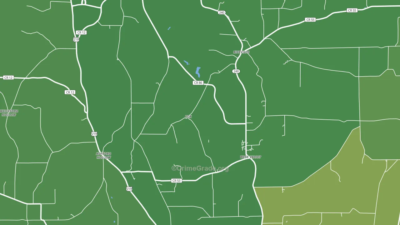 West Valley, NY Map of Murder Rates