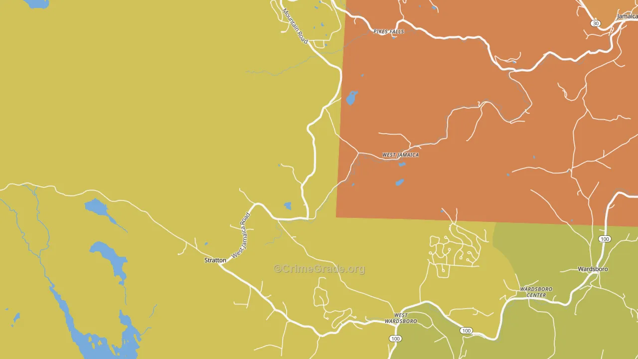 West Wardsboro, VT Map of Murder Rates
