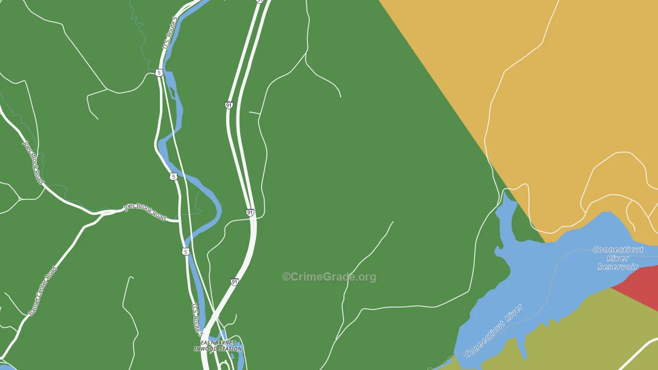 West Waterford, VT Map of Murder Rates