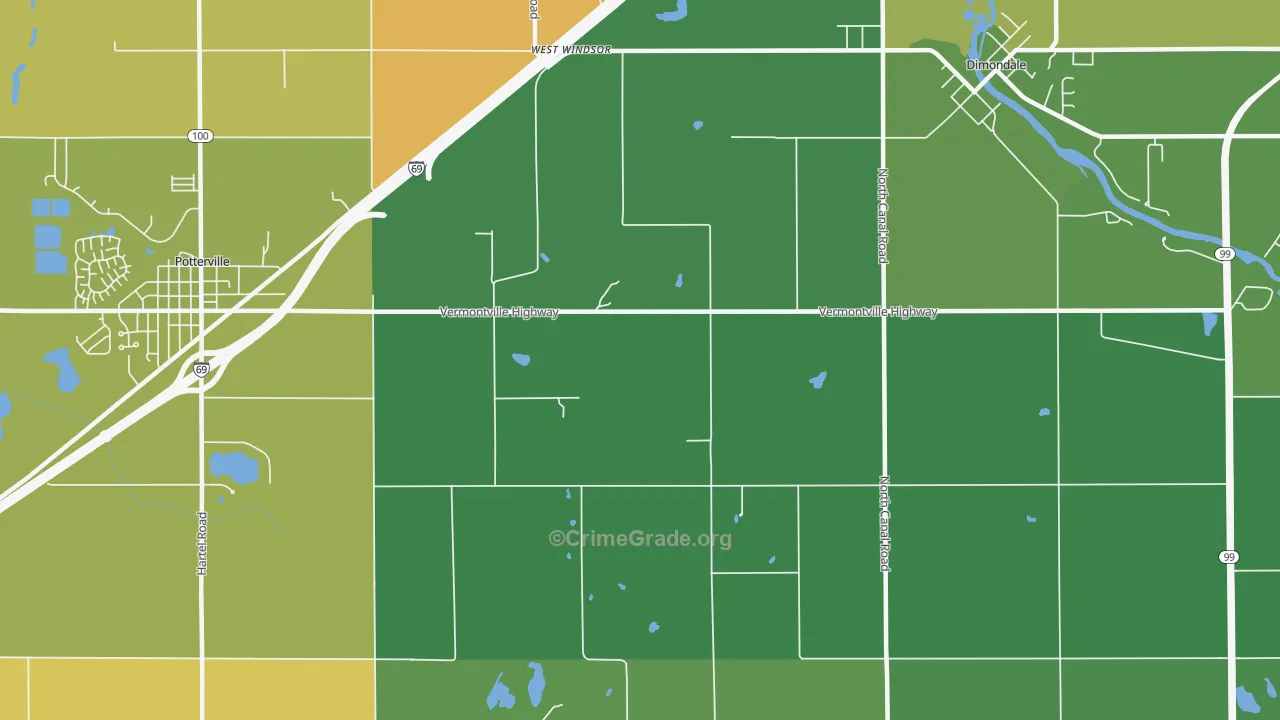 West Windsor, MI Map of Murder Rates