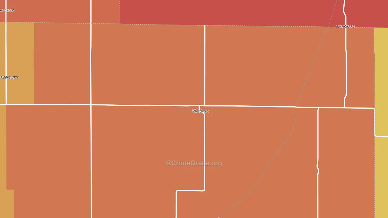 Westboro, MO Map of Murder Rates