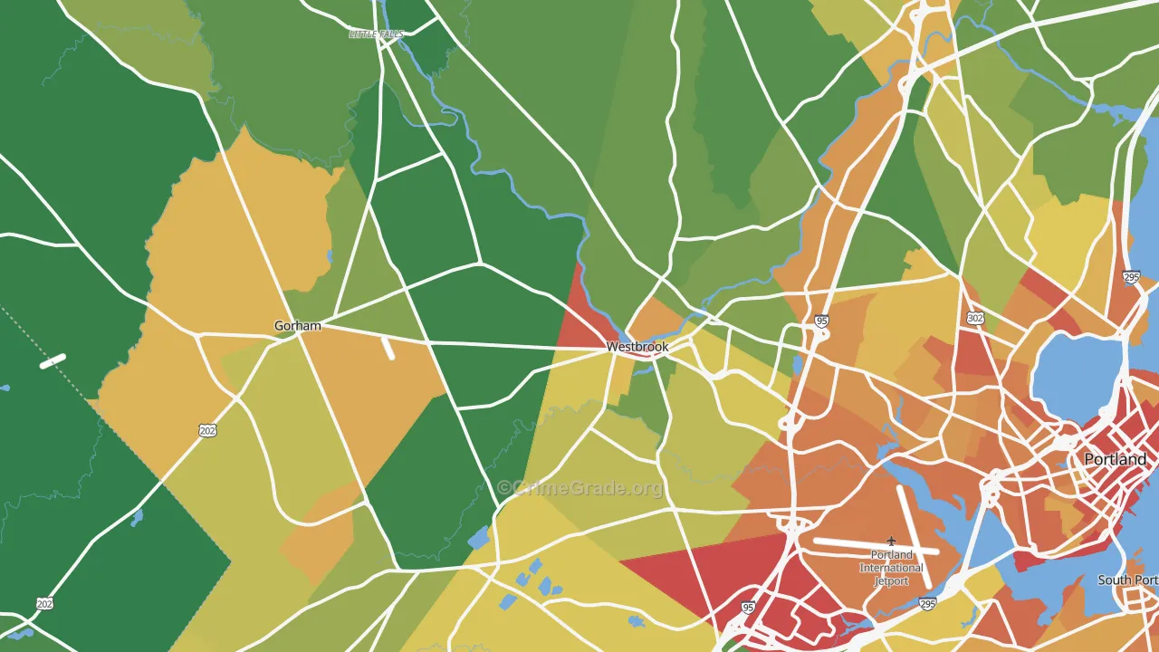 Westbrook, ME Map of Murder Rates