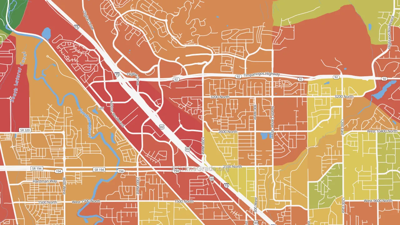 Westbury, Lehi, UT Map of Murder Rates