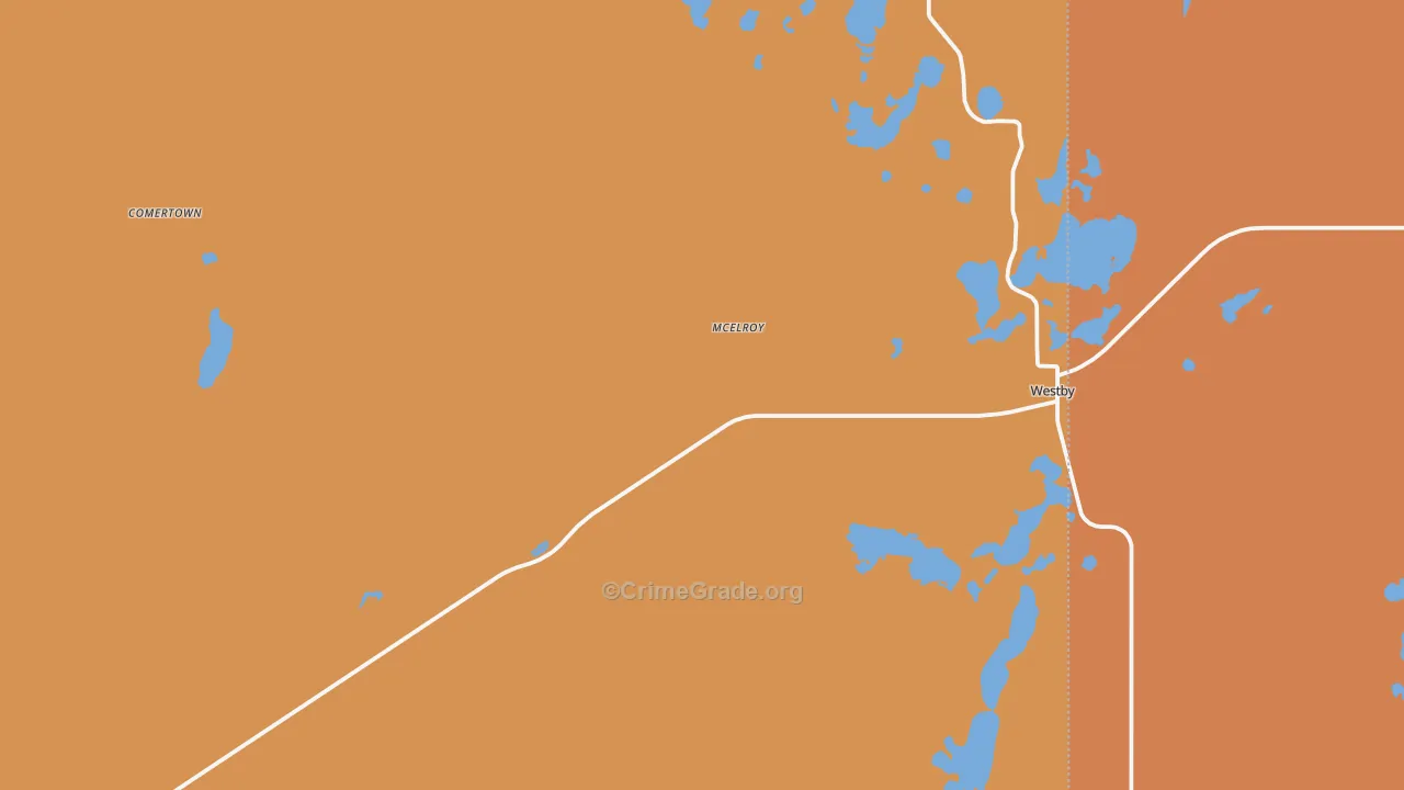 Westby, MT Map of Murder Rates