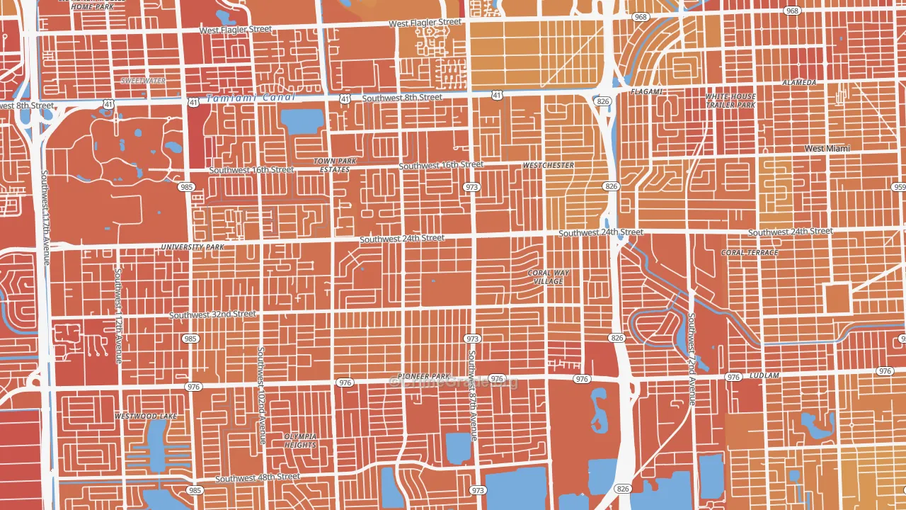 Westchester, FL Map of Murder Rates