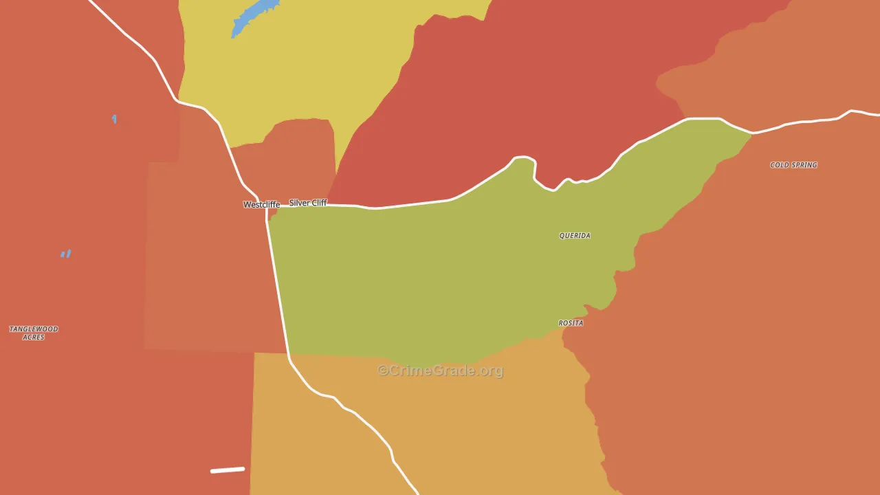 Westcliffe, CO Map of Murder Rates