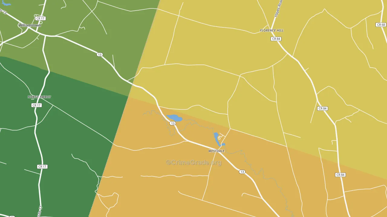 Westdale, NY Map of Murder Rates