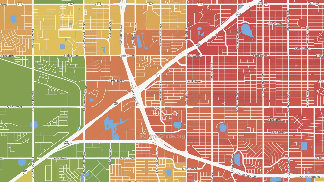 Wester, Lubbock, TX Map of Murder Rates