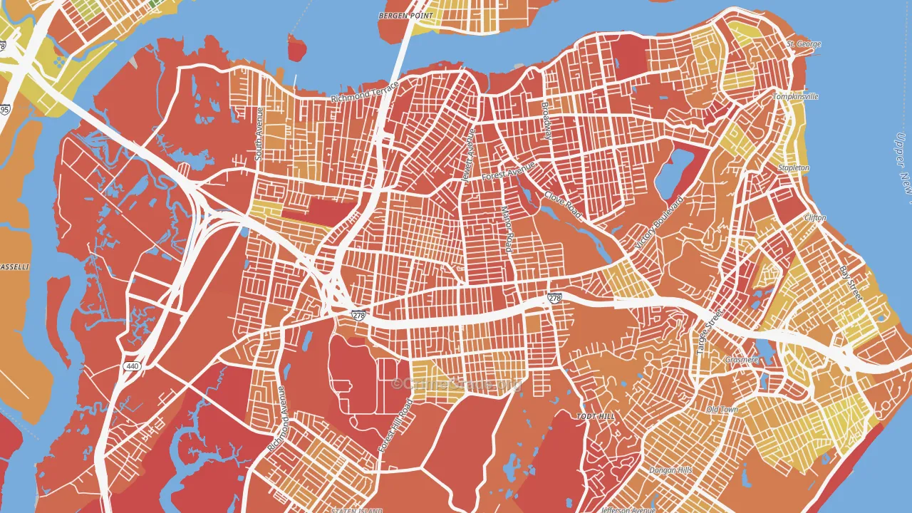 Westerleigh-Castleton, Staten Island, NY Map of Murder Rates