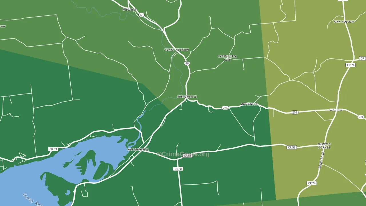 Westernville, NY Map of Murder Rates