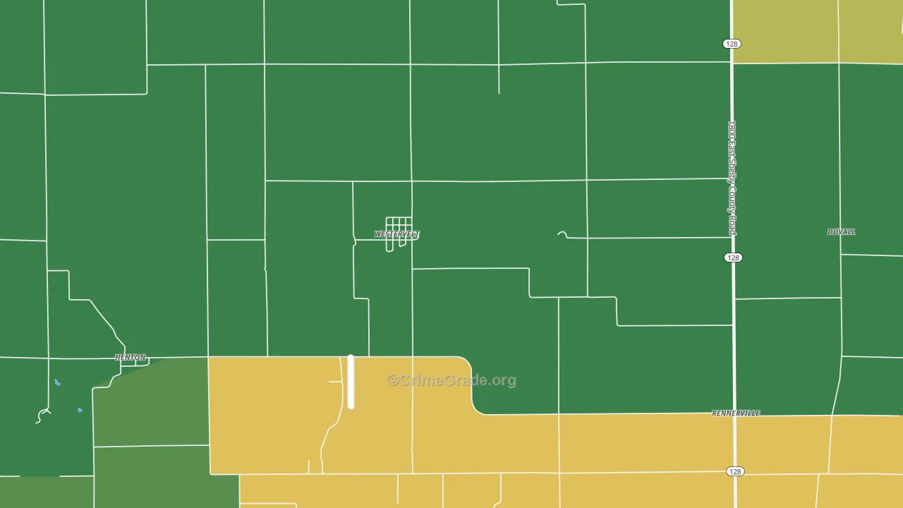 Westervelt, IL Map of Murder Rates