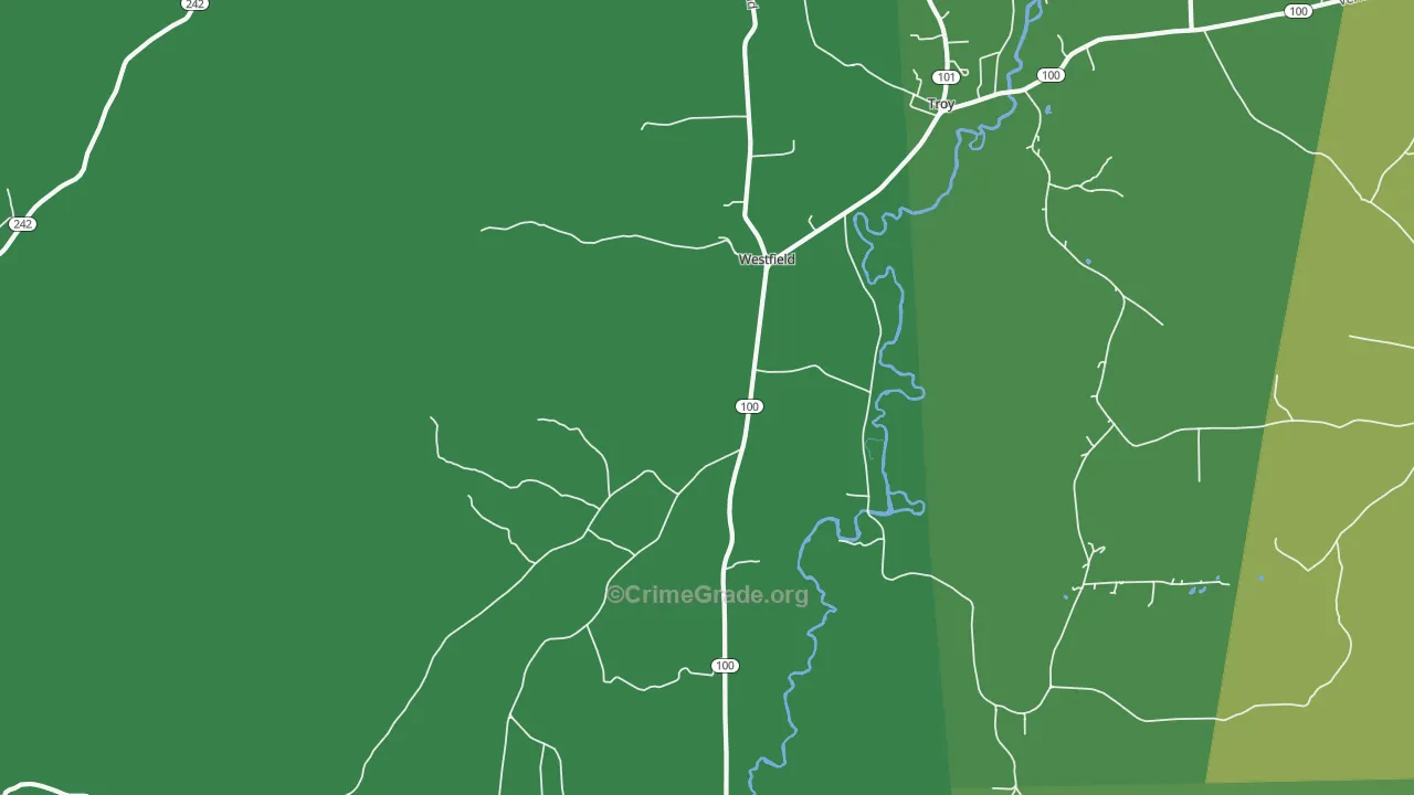 Westfield, VT Map of Murder Rates