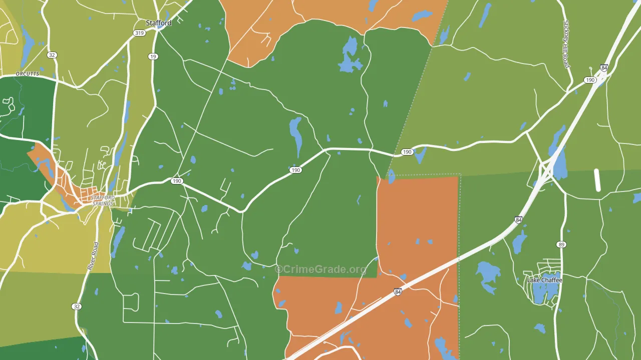 Westford, CT Map of Murder Rates