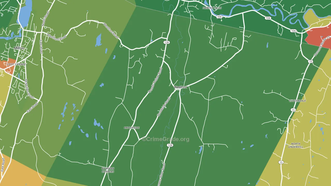Westford, VT Map of Murder Rates