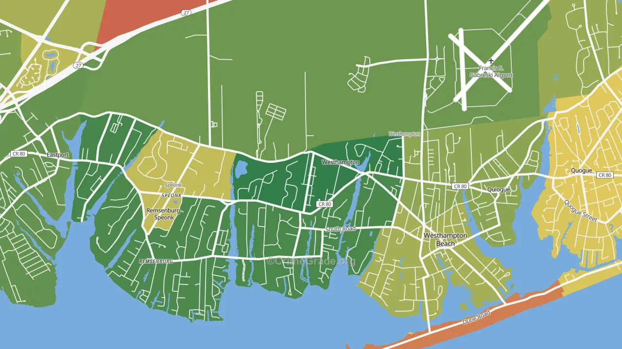 Westhampton, NY Map of Murder Rates