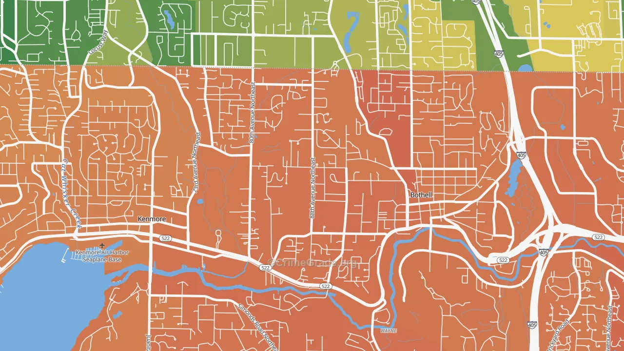 Westhill, Bothell, WA Map of Murder Rates