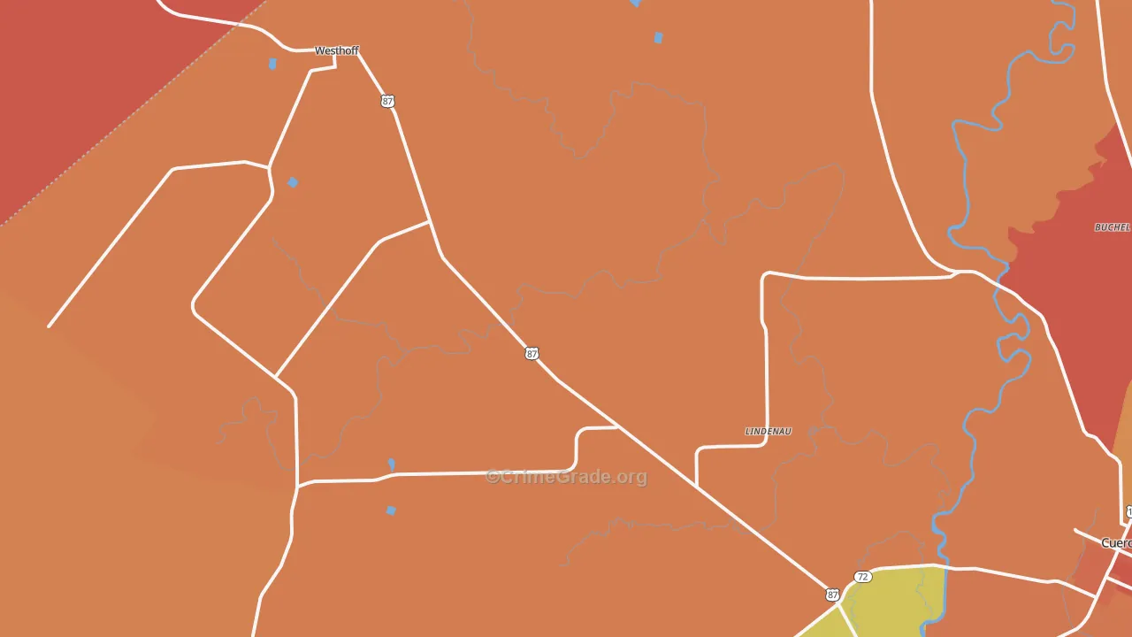 Westhoff, TX Map of Murder Rates