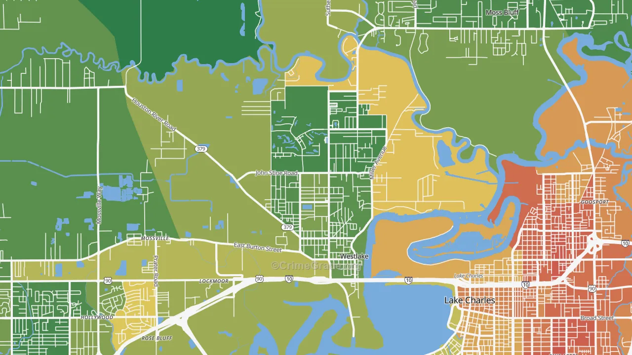 Westlake, LA Map of Murder Rates