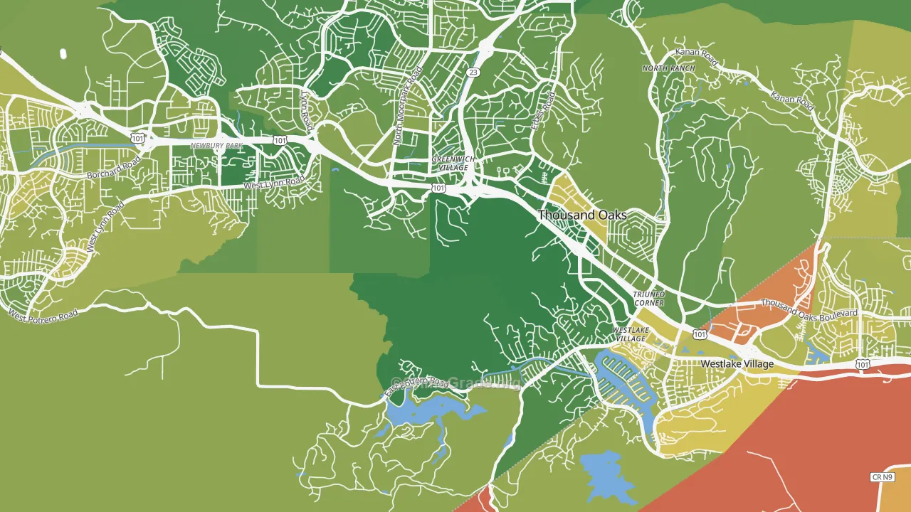 Westlake Village, Westlake Village, CA Map of Murder Rates