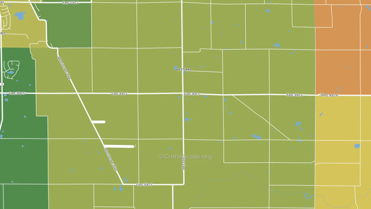 Westland, IN Map of Murder Rates