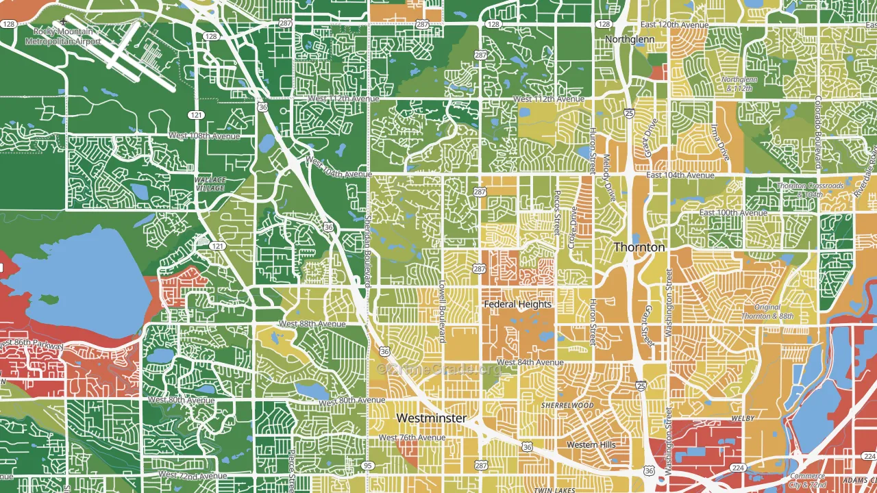 Westminster, CO Map of Murder Rates