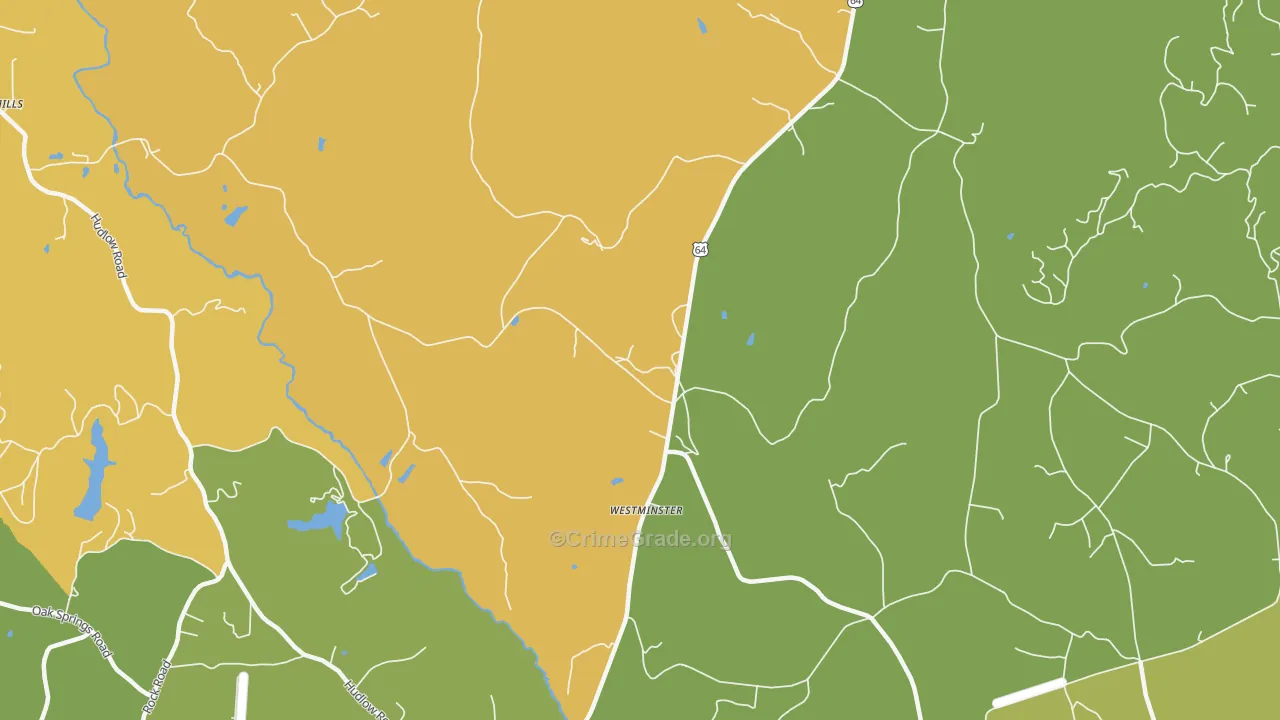 Westminster, NC Map of Murder Rates