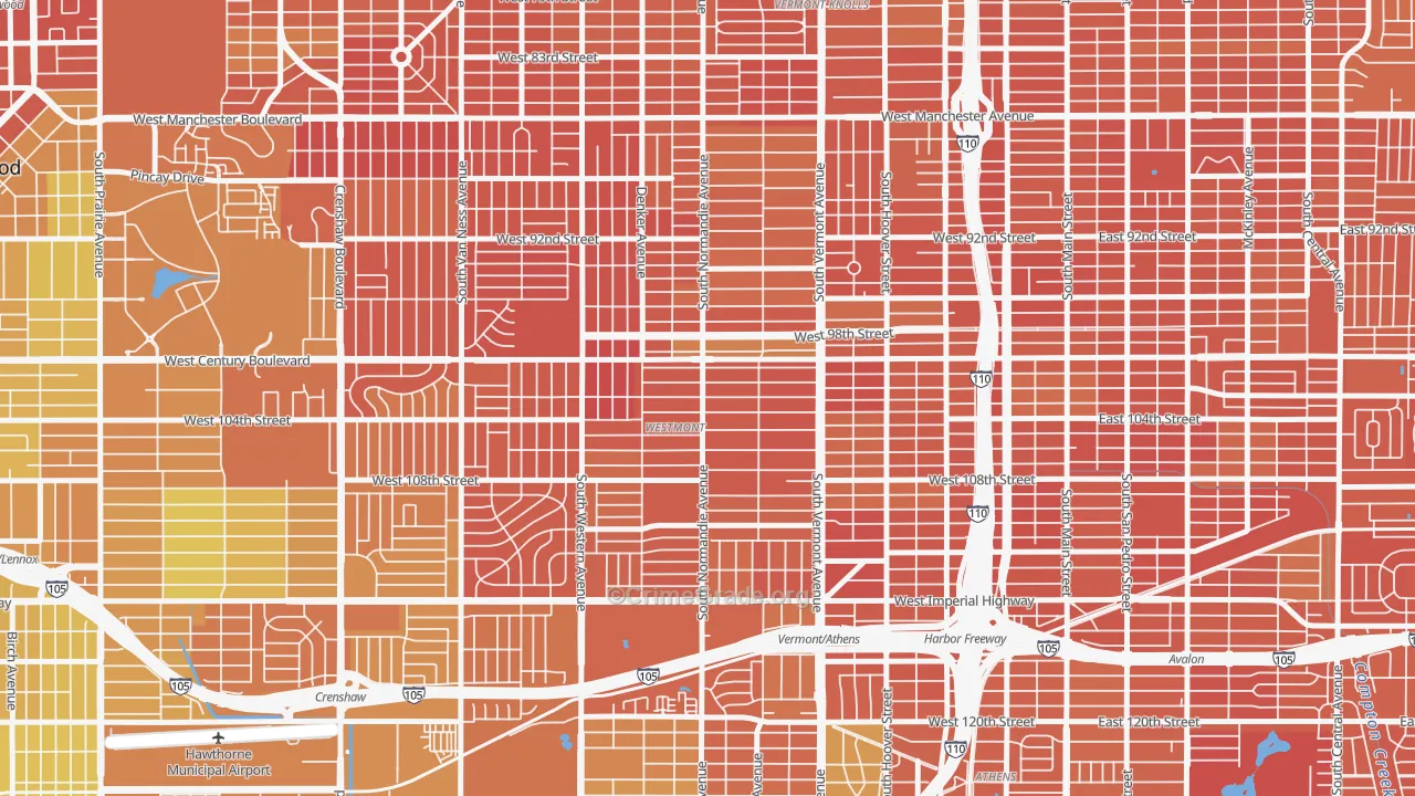 Westmont, CA Map of Murder Rates