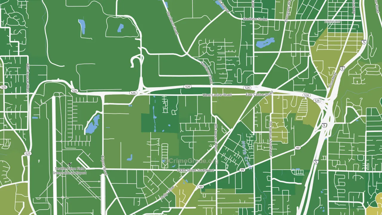 Westmont, Everett, WA Map of Murder Rates