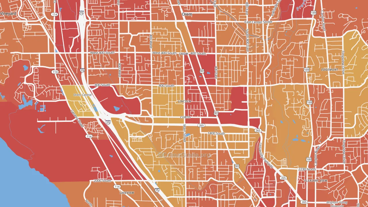 Westmore, Orem, UT Map of Murder Rates