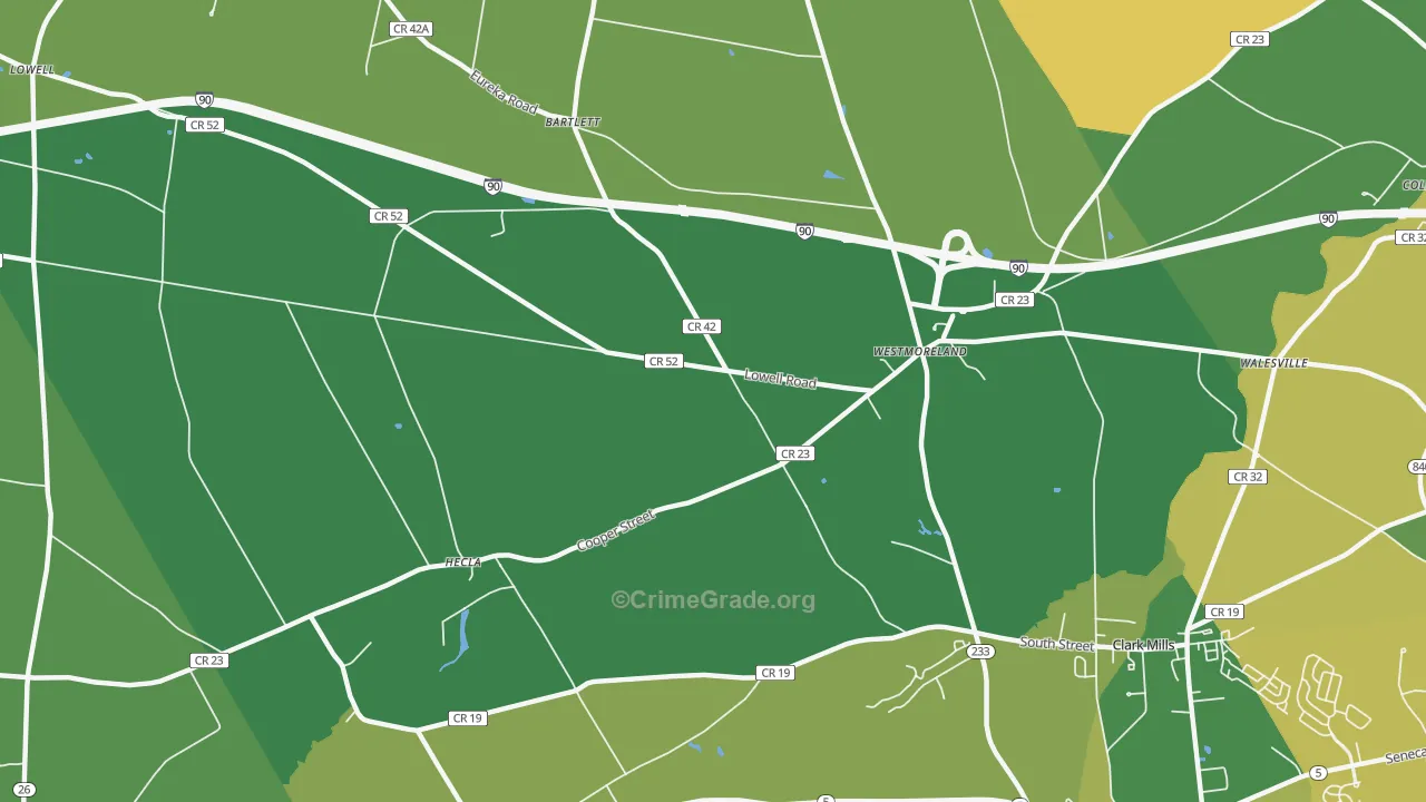 Westmoreland, NY Map of Murder Rates